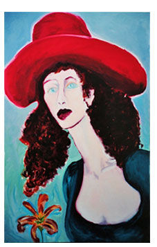 Woman in Red Hat