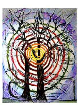 Tree With Rainbow Spiral