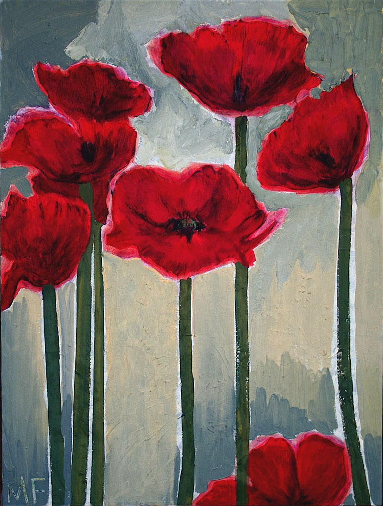 Large red poppies