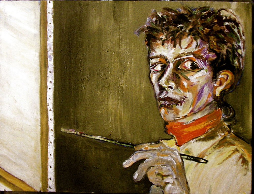 Self portrait looking left