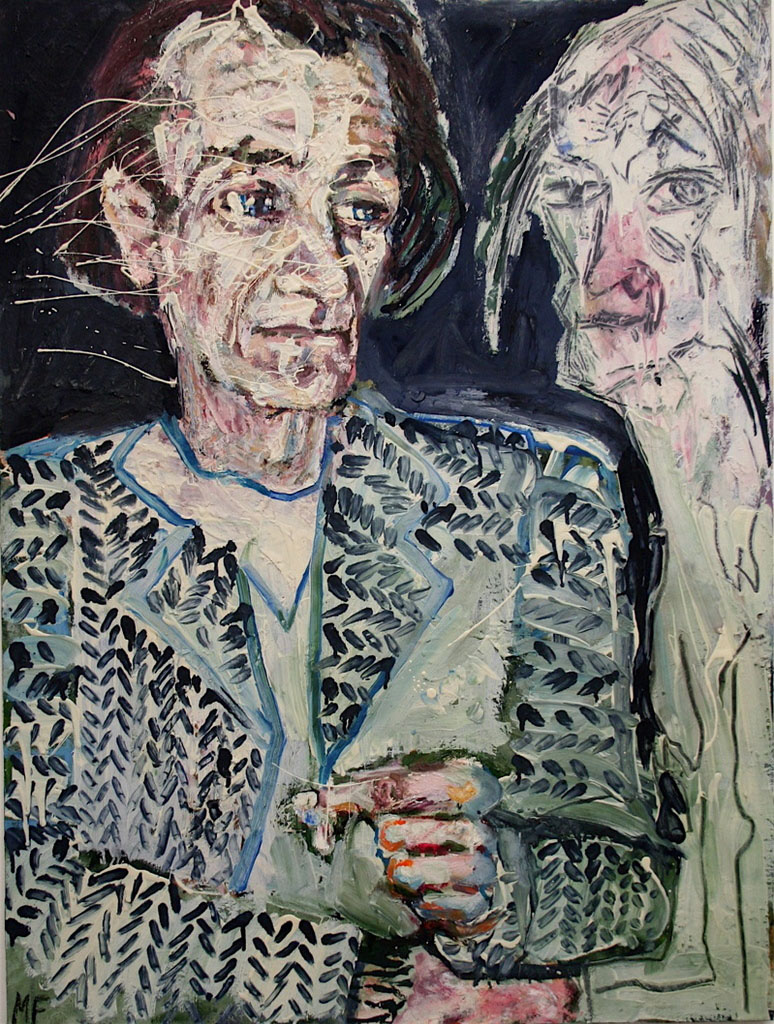 Artaud portrait with his self-portrait